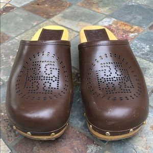 Tory Burch Perforated Leather Clogs